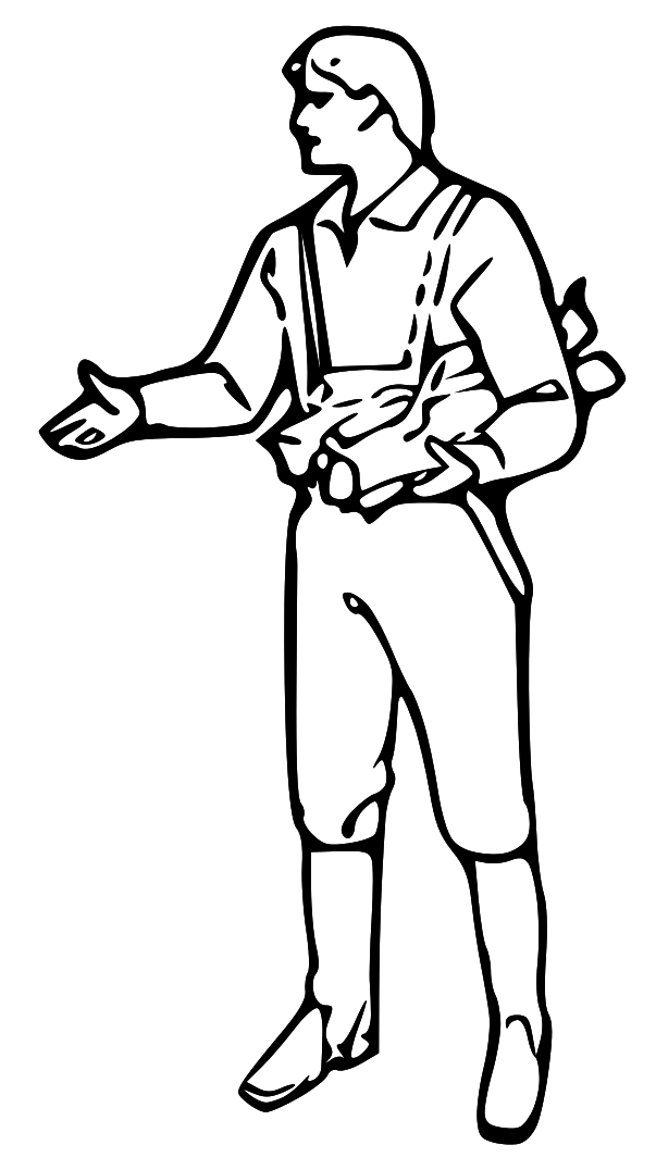 603x1076 Pioneer Clipart Colored