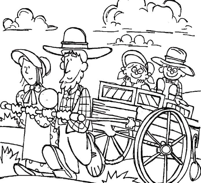694x632 Pioneer Coloring Pages