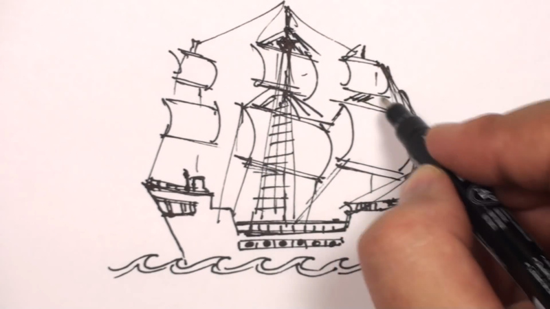 800x450 How To Draw A Pirate Ship