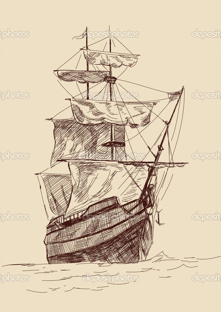 724x1023 Old Time Sailing Ship Clip Art Vintage Old Ships Illustration