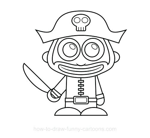 500x459 How To Draw A Pirate Also Simple Pirate Ship Drawing Simple Pirate