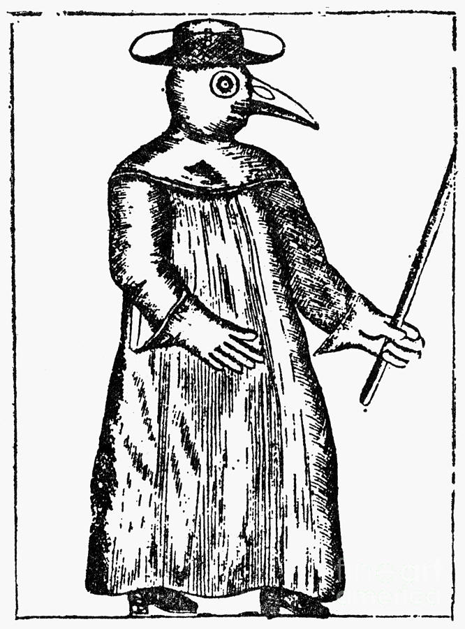 666x900 Plague Costume, 1720 Photograph By Granger