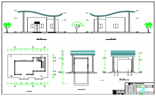 650x400 Jump Pedal River Bank Floor Plan, Elevation And Section Design Drawing