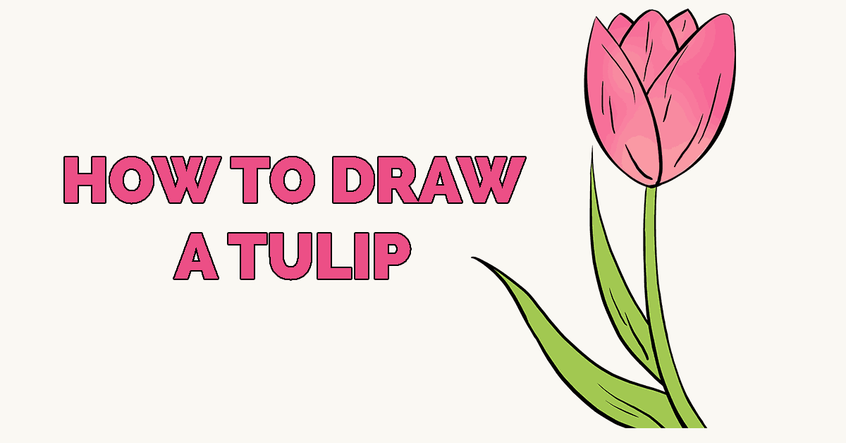 1200x628 How To Draw A Tulip Really Easy Drawing Tutorial