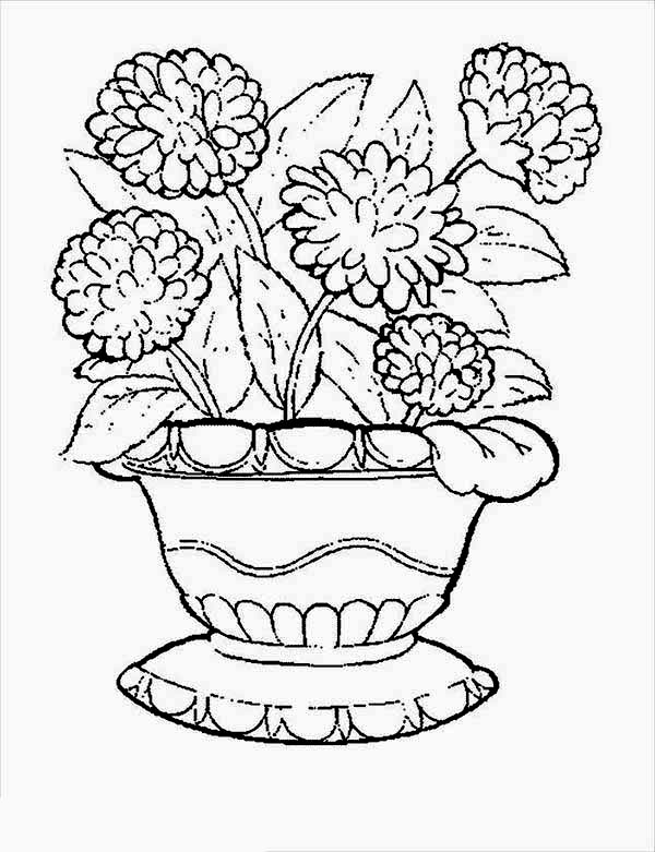 600x781 Carnation Flower Coloring Pages Inspirational Flower Pot Line