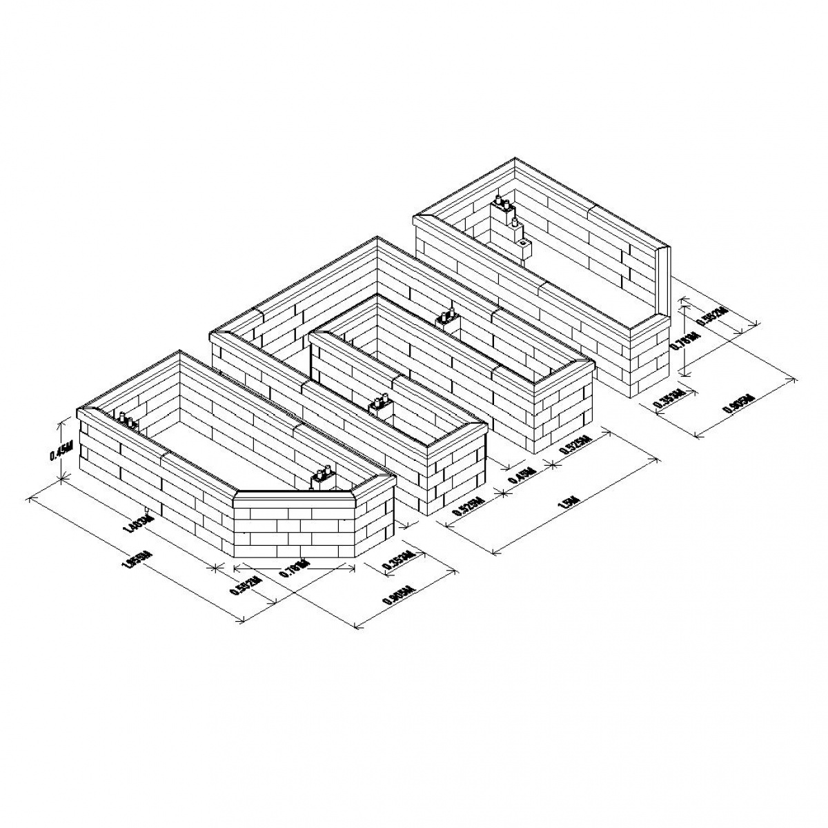 1200x1200 Three Tree Garden Planter Woodblocx
