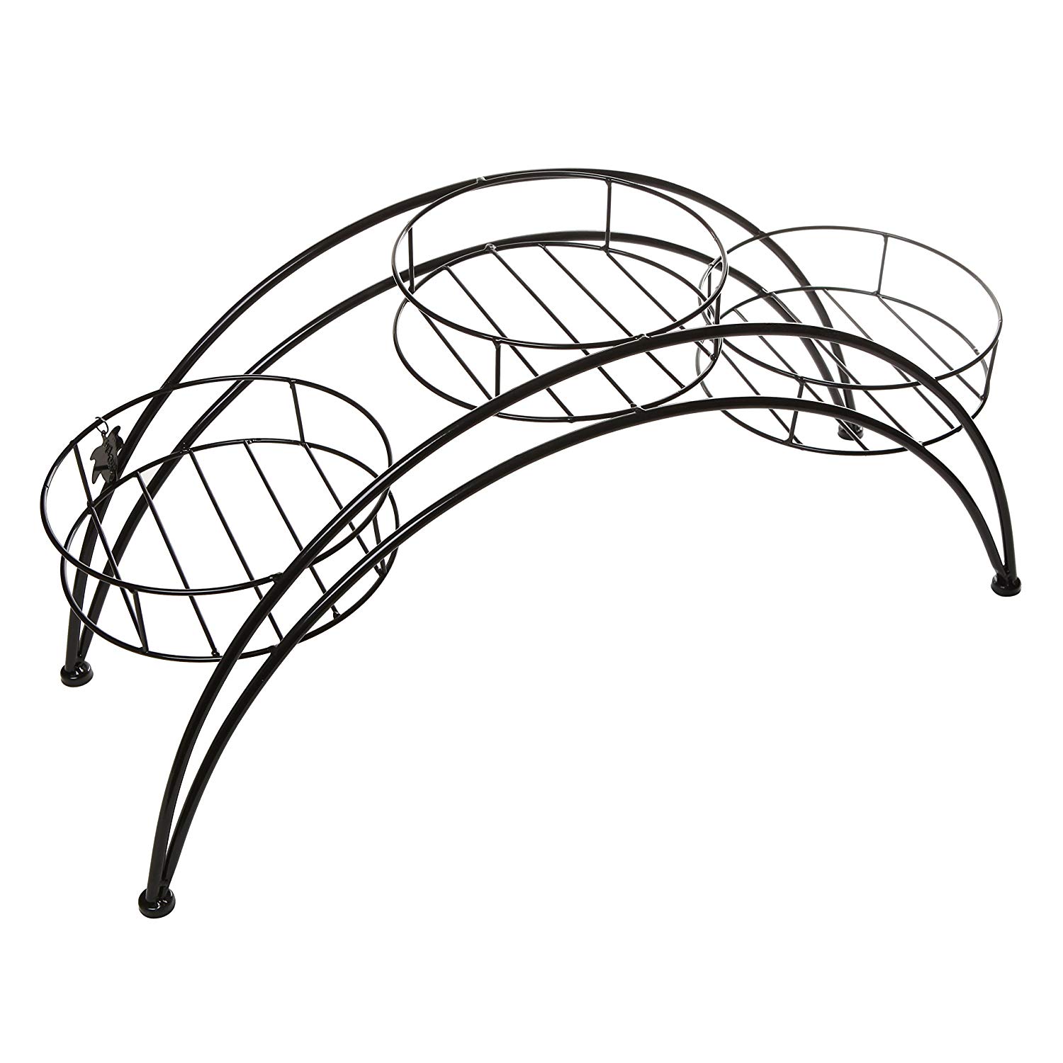 1500x1500 Elegant Arch Design Black Metal Plant Stand Flower