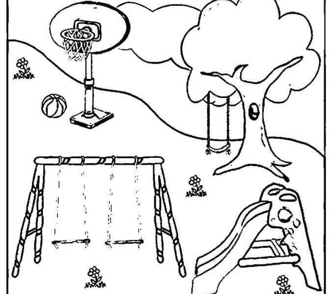 678x600 Playground Coloring Pages Playground Coloring Pages Great