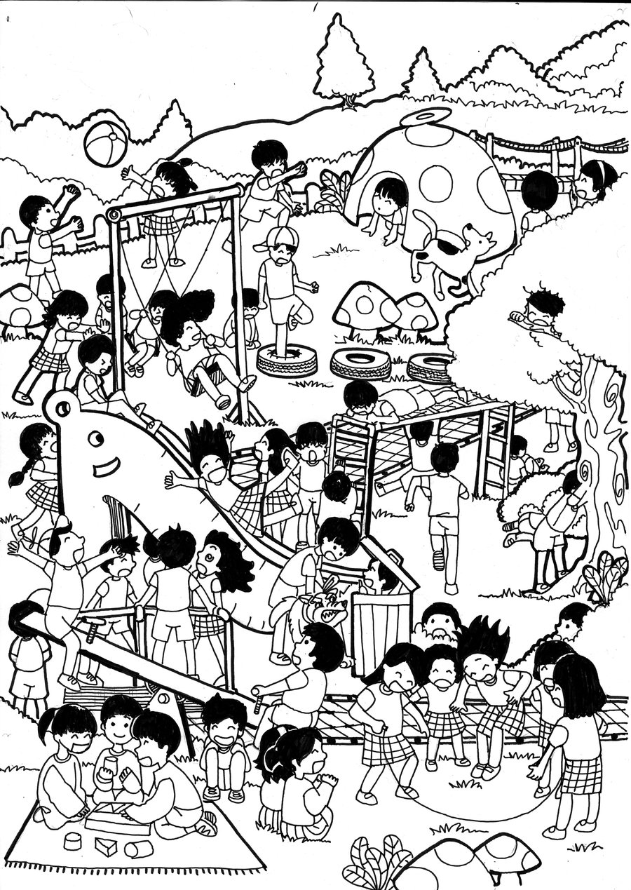 900x1269 Children's Playground By Maelanie