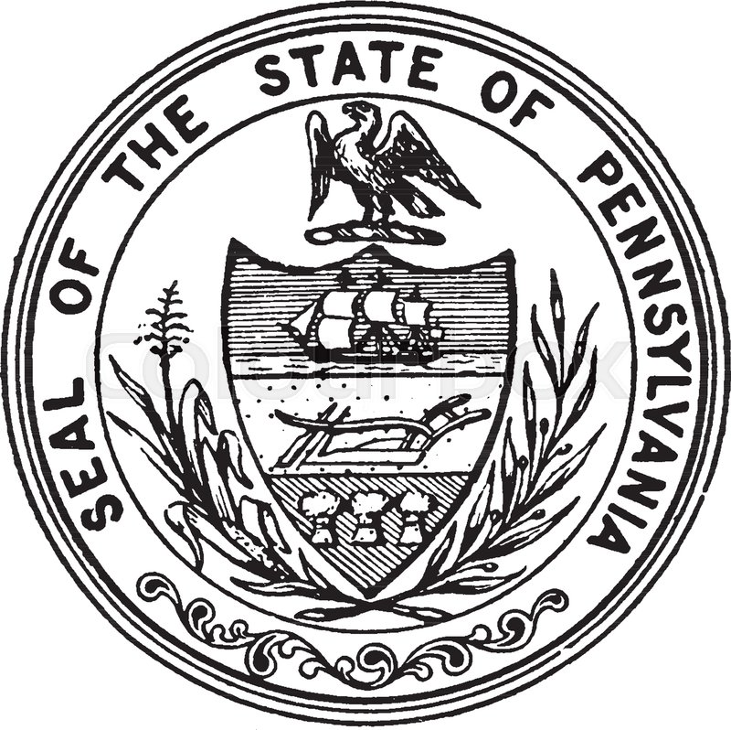 800x798 The Seal Of The State Of Pennsylvania,this Circle Shape Seal Has