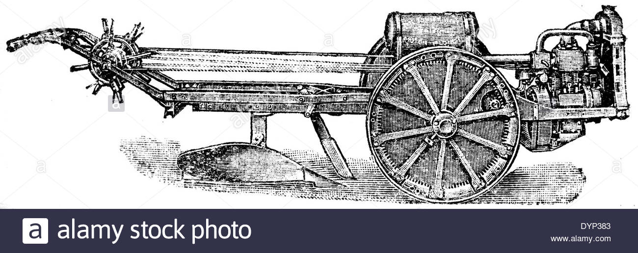 1300x516 Vintage Motor Plow By John Fowler Amp Co(1920s), Illustration