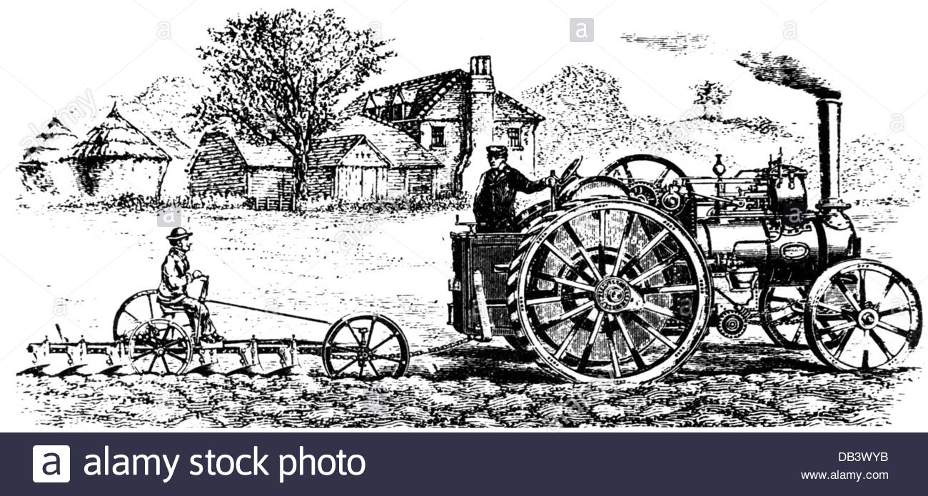 1300x695 Agriculture Machines Plough Pulled By Steam Engine Drawing 19th