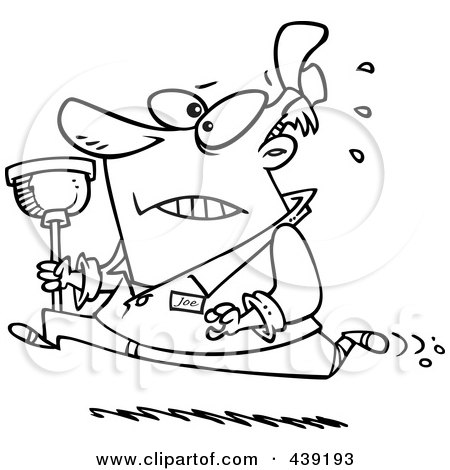 450x470 Royalty Free (Rf) Clip Art Illustration Of A Cartoon Black