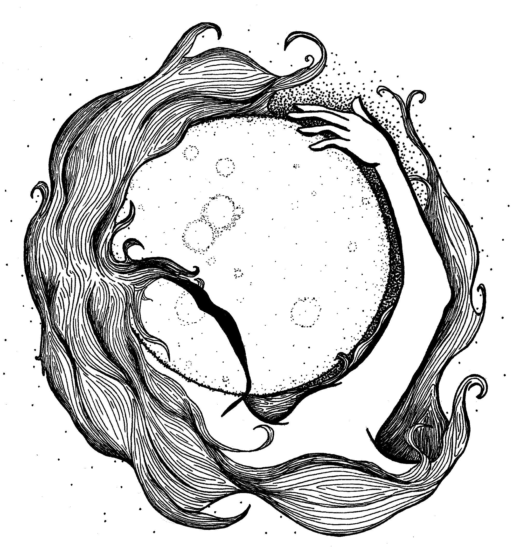 1978x2109 Original Ink Drawings For Poetry Book Through Love Mystic