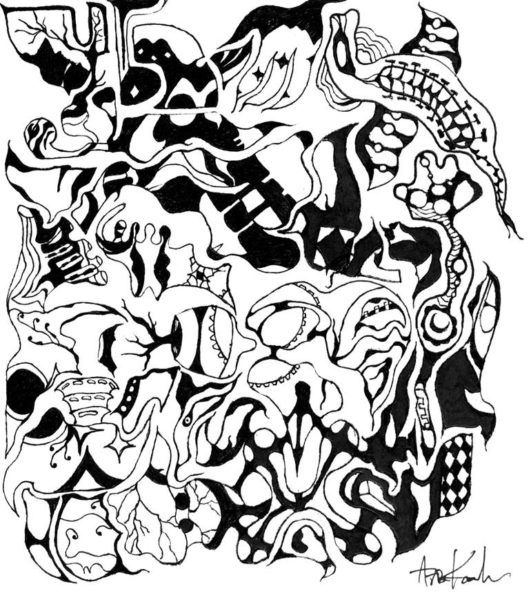 770x859 Saatchi Art Visual Poetry Drawing By Aziz Karash