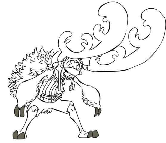 557x480 Lineart Chopper New Horn Point By Thebl