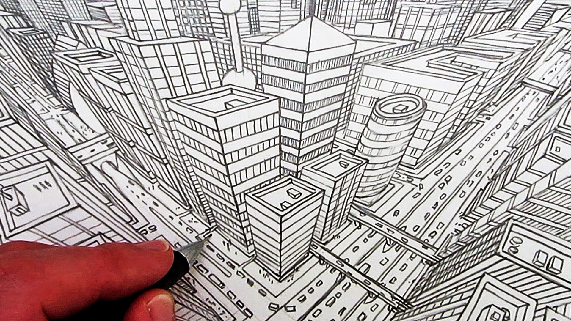 1920x1080 How To Draw A City In 3 Point Perspective