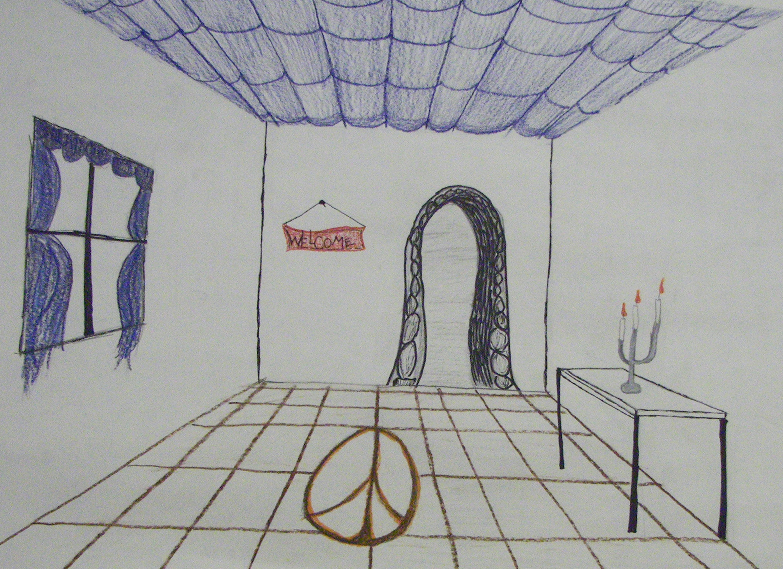 2530x1840 Room Drawing Single Vanishing Point Crazylucky84