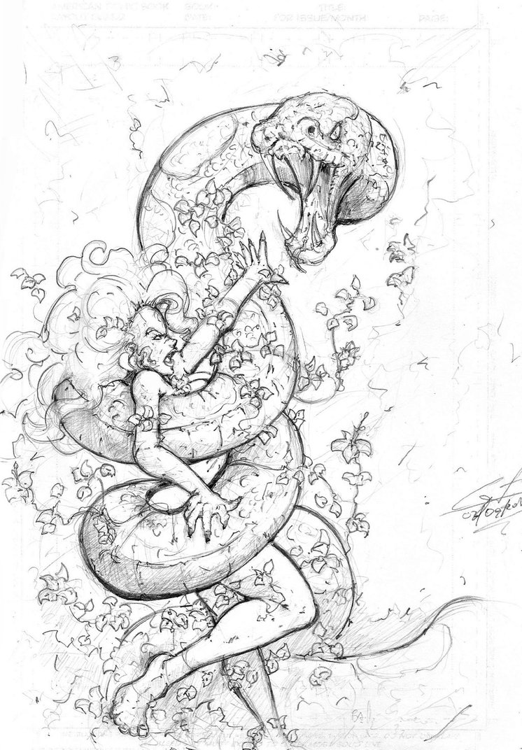 746x1072 Poison Ivy Kaa By Smokingmind