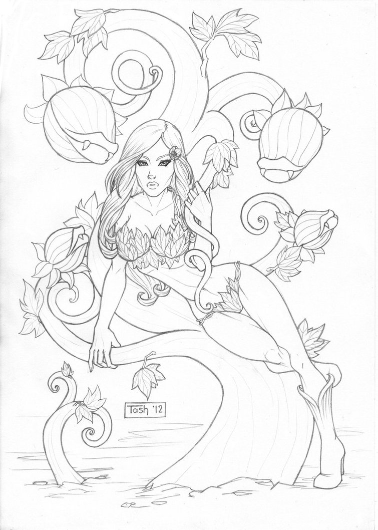 755x1058 Poison Ivy Sketch By Tashotoole