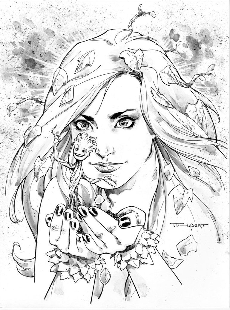 770x1038 Poison Ivy And Groot By On @