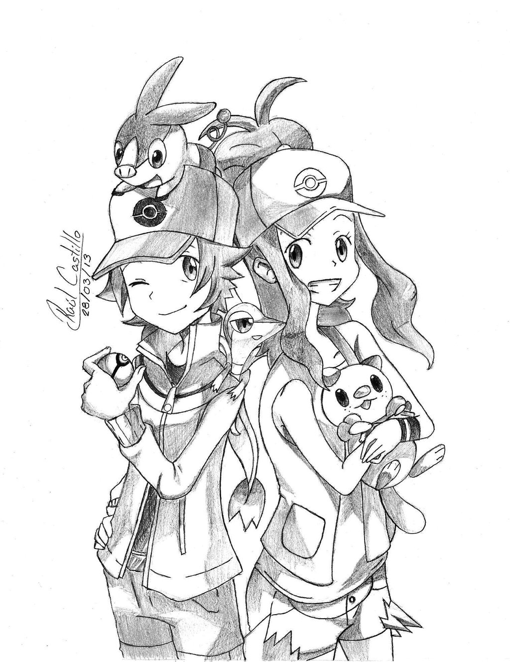1024x1329 Pokemon Black And White By Raul96
