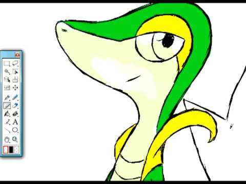 480x360 Snivytsutaja Speed Drawing Pokemon Black And White Grass Starter