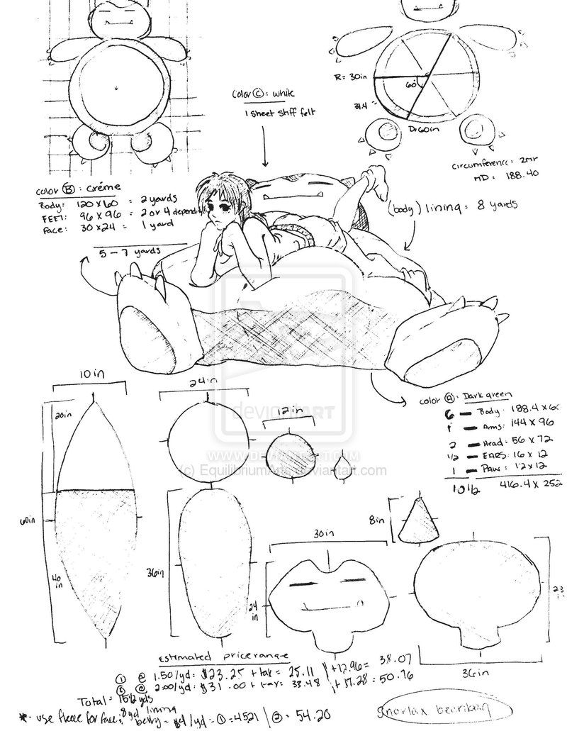 800x1031 Design Sketch For The Snorlax Beanbag Chair I Am Working On. Color
