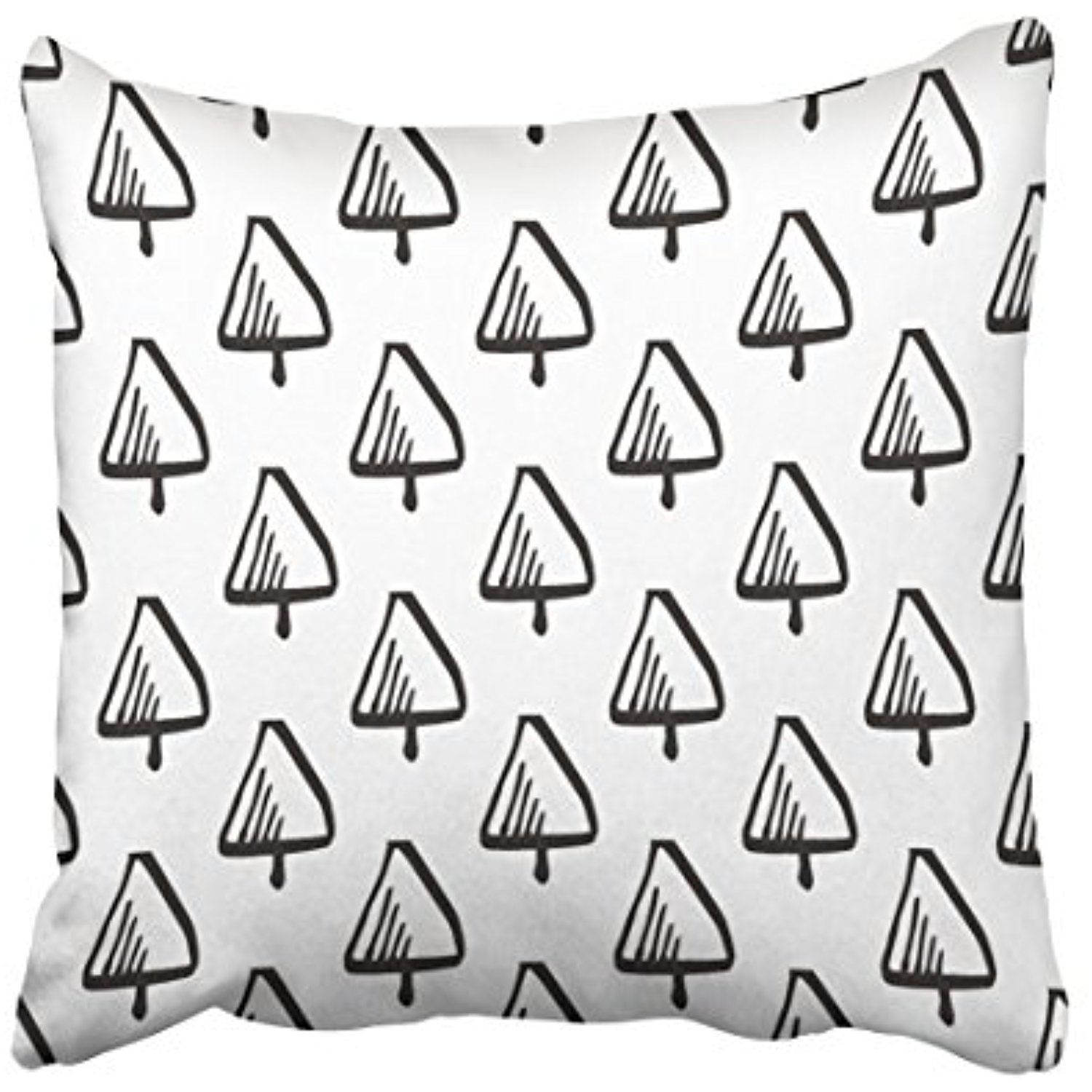 1500x1500 Emvency Throw Pillow Covers Retro Black White Pattern Christmas