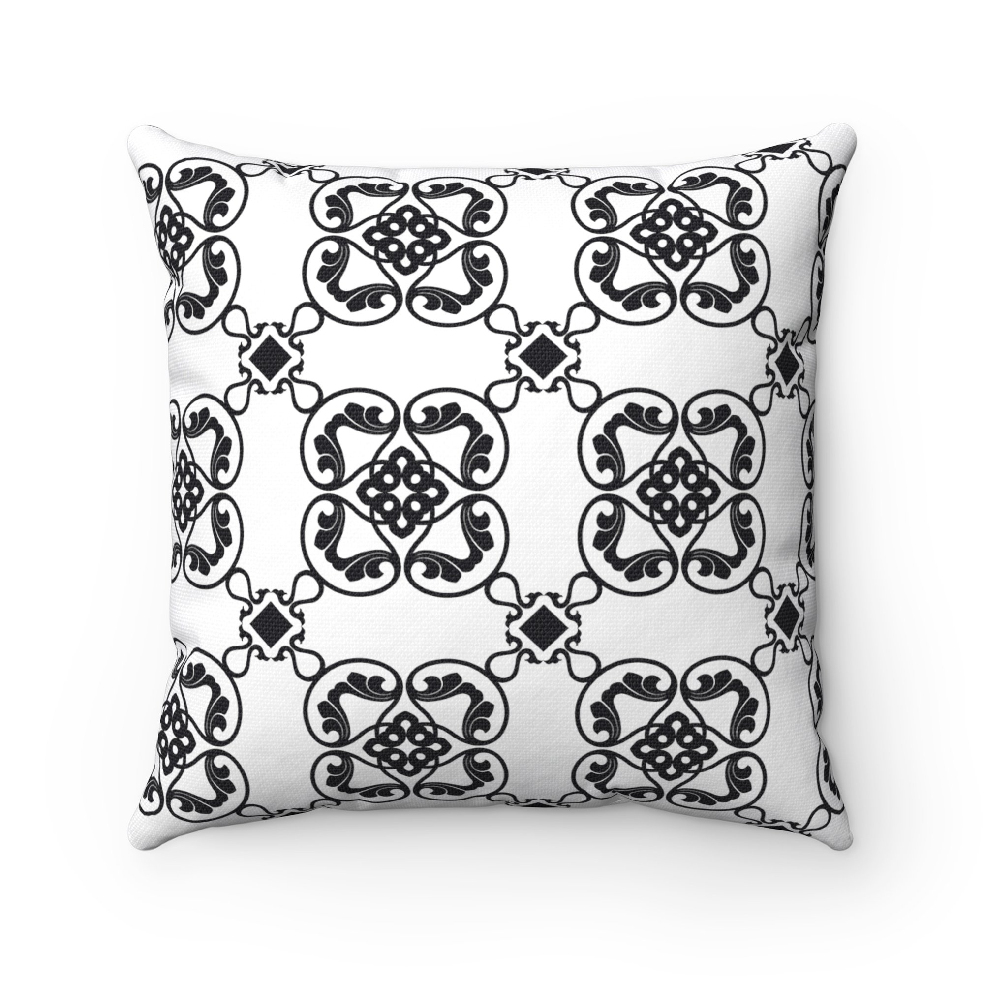 2000x2000 Fleur Noir Spun Polyester Square Pillow Case