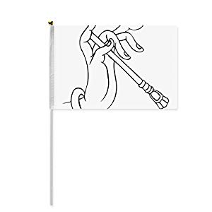 300x300 Buddhism Hand Stick Line Drawing Pattern Hand Waving