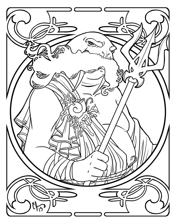 700x875 Greek Gods Poseidon By Candy Janney