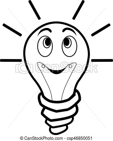 377x470 Light Bulb Positive Idea Vector Illustration Clipart Vector
