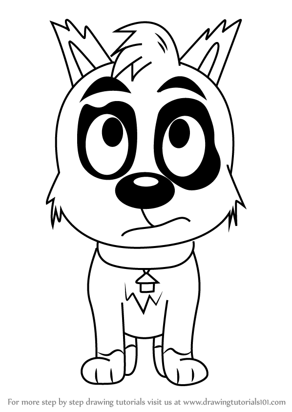 598x844 Learn How To Draw Boots From Pound Puppies (Pound Puppies) Step By