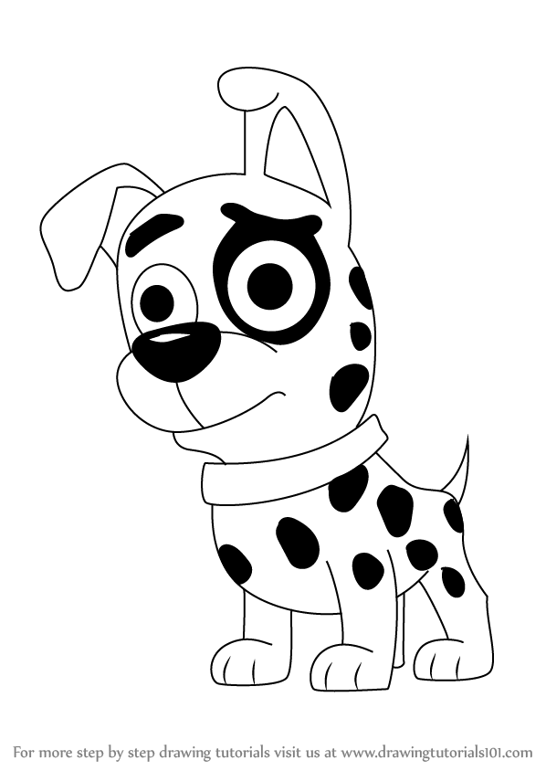 598x844 Learn How To Draw Patches From Pound Puppies (Pound Puppies) Step