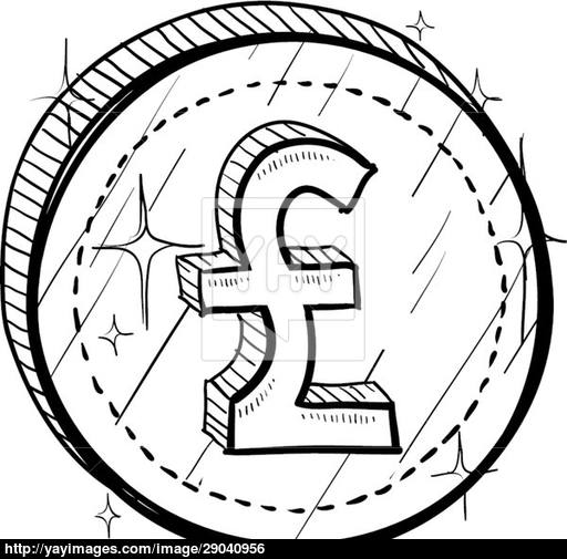 512x505 British Pound Vector Sketch Vector