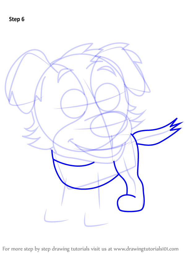 598x844 Learn How To Draw Zipper From Pound Puppies (Pound Puppies) Step