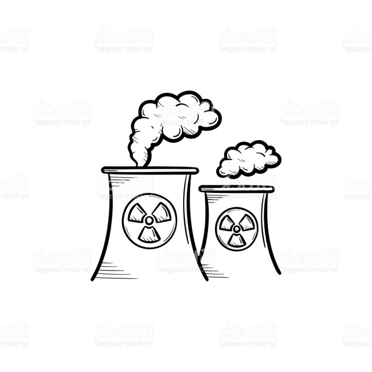 1228x1228 Nuclear Power Plant Hand Drawn Sketch Icon Gm Mkumodels