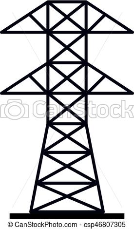 275x470 Electric Power Station Icon Isolated. Electric Power Station