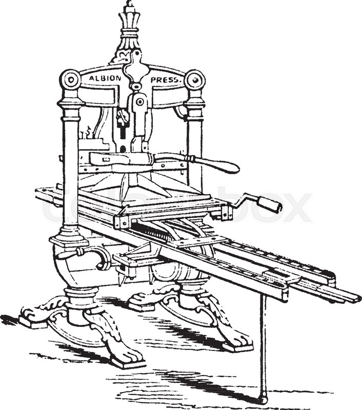706x800 This Illustration Represents Albion Press Which Is Used