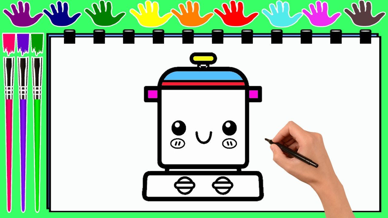 1280x720 Coloring Pages A Pressure Cooker Drawing Pages To Color For Kids