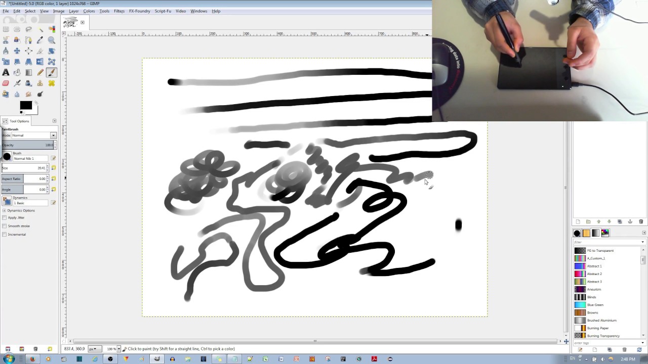 1280x720 How To Change Pressure Test For The Huion H420 Graphics Drawing