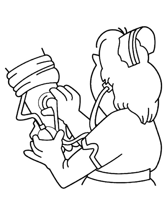 580x750 Coloring Page Take Blood Pressure