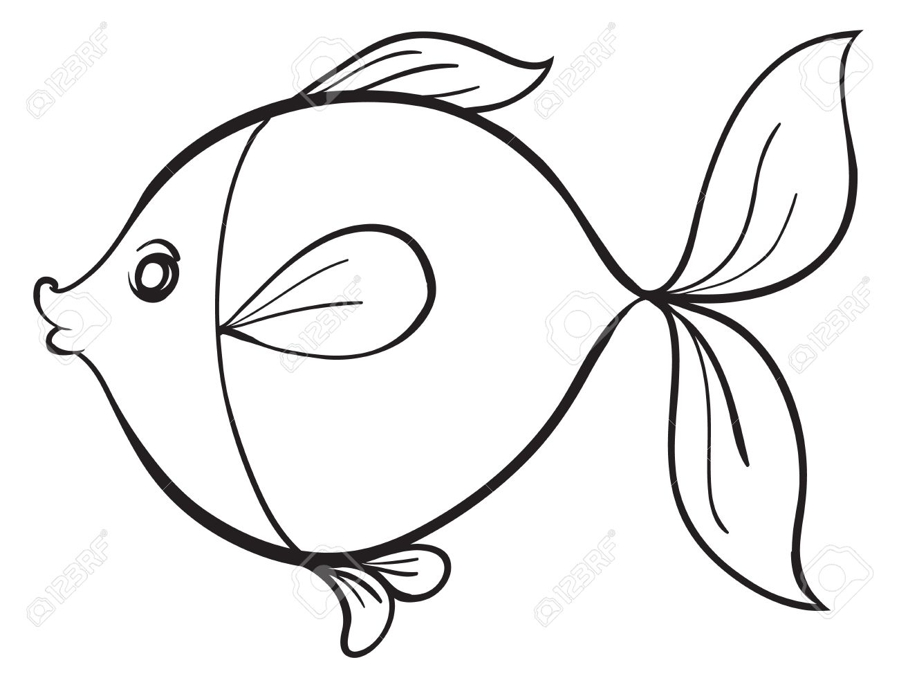 1300x1006 Fish Line Art Preschool Photos Of Pretty Fish Line Art 10 17669
