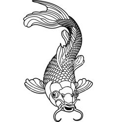 236x248 Koi Fish Drawing Outline