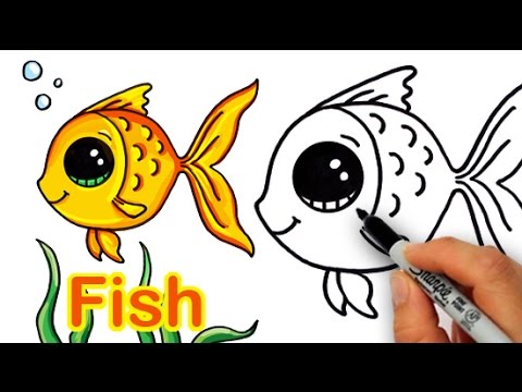 480x360 How To Draw A Cartoon Fish Cute And Easy