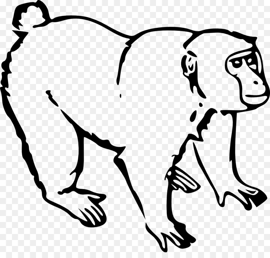 900x860 Monkey Ape Drawing Clip Art