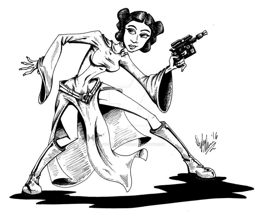 985x811 Princess Leia By Outhousecartoons