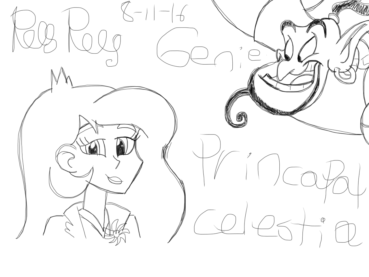 1280x960 Principal Celestia And Genie By Lolnagisa