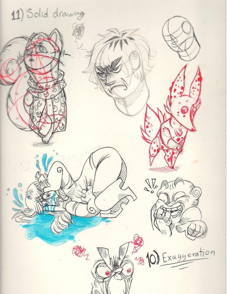 786x1017 Principle Of Solid Drawing And Exageration By Captain Dark Kitty